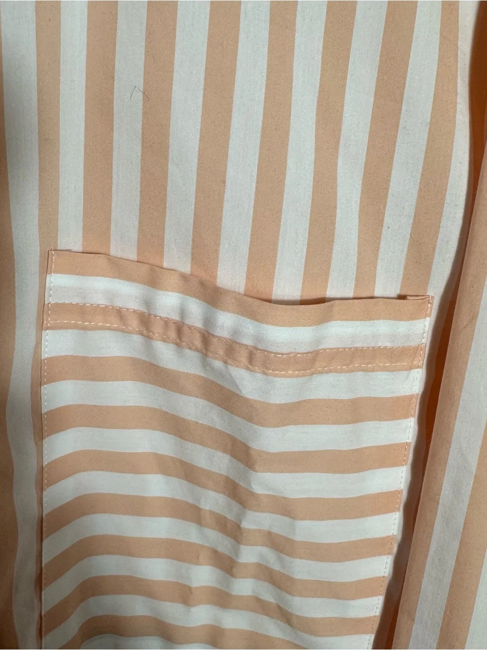 AYR The Deep End Oversized Shirt Peach Stripe Button Down Size MD - Picture 6 of 10